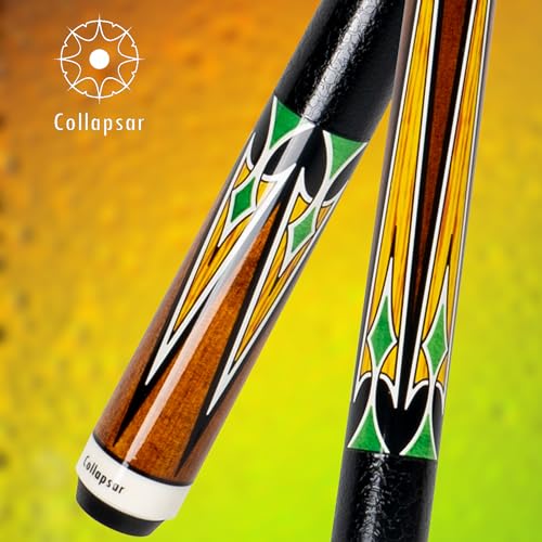 Collapsar CA Pool Stick with 1X1 Hard Case,58" Maple Professional Billiard Cue Stick,19-21 oz Pool Cue Set - color: CA010+Joint Protector+Hard Case, size: 21 ounce