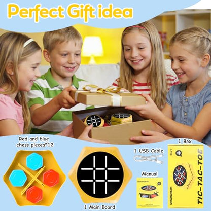 Tic Tac Toe Handheld Game Bolt : VORQXIN Digital Electronic Brain Teaser - 5 in1 Portable Mini Console Mute Function Travel Games for Car Ride,Unique Gift for Boys Girls and Adults