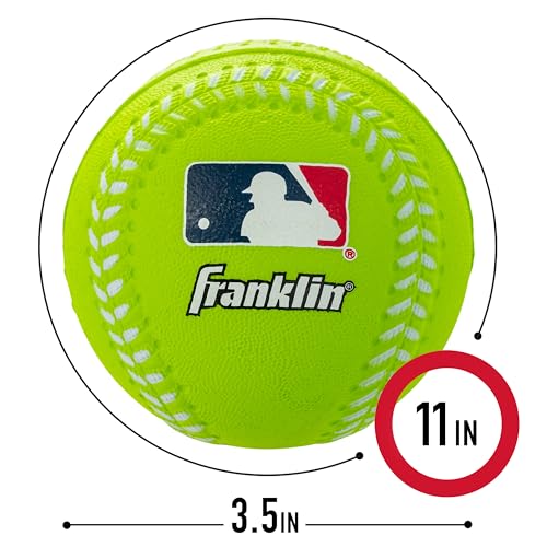 Franklin Sports Foam Baseballs - MLB - Kids Oversized Foam Baseballs - 88mm - 4 Pack
