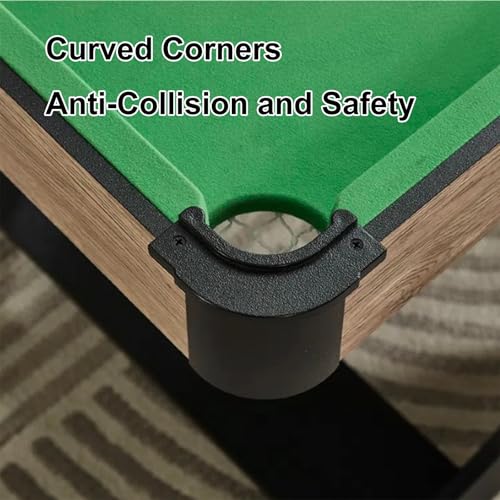 Folding Pool Table, Indoor Billiard Table Game Set with Cues, Balls, Rack, Chalk and Brush, Portable Design for Home, Office, Party, Garage(Blue,154x78x80cm/60.6x30.7x31.4in)
