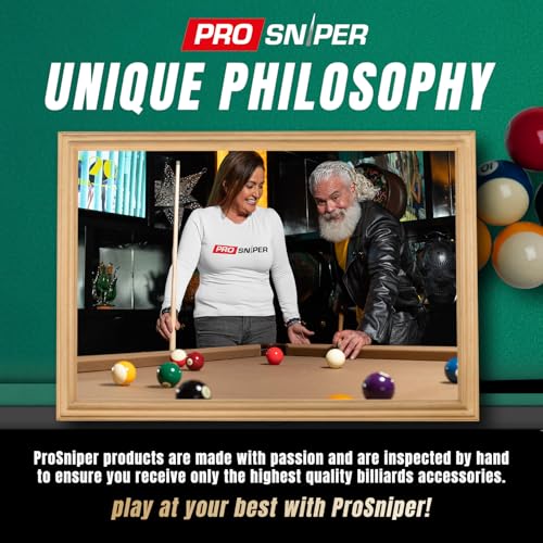 Prosniper Premium Pool Sticks Set of 4 | 58-Inch, 19-Oz Canadian Maple Pool Cue with Low-Deflection Shaft & 4 Extra Chalks | Pro-Grade Billiard Cue for Home & Bar Play - color: Neon Multicolor