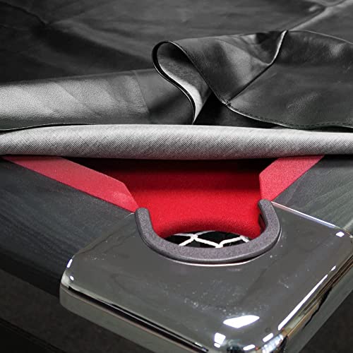 GSE Games & Sports Expert Billiard Table Covers, 7'/8'/9' Waterproof & Tearproof Heavy Duty Leatherette Pool Table Cover (Several Colors Available) - color: Black - 9ft