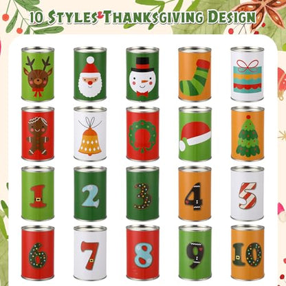 HyDren 13 Pcs Christmas Carnival Can Bean Bag Toss Games for Kids Adults Throwing Can Game for Birthday Family Festive Holiday Homeschooling Backyard Indoor Outdoor Supplies - style: Christmas