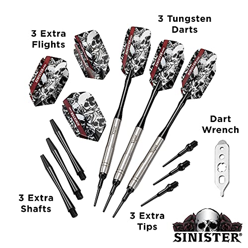 Viper Sinister 95% Tungsten Soft Tip Darts - size: 18 grams, style: Beveled Barrel