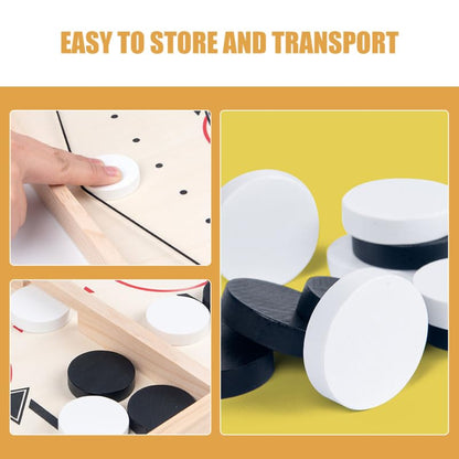 KICHOUSE 10 Pcs Fast Sling Puck Game Pieces for Family Tabletop Hockey Game Portable Interactive Fun for Kids and Adults