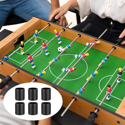 SynHHergyx 16 Pcs Foosball End Caps, 15.8mm Black Foosball Table Cover Parts Rod End Cap Universal Safety Rubber Flexible Ends Caps for Standard Tables Accessories Tip Protectors