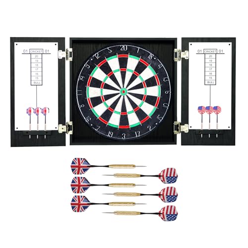 Hathaway Winchester Dartboard & Cabinet Set - color: Black
