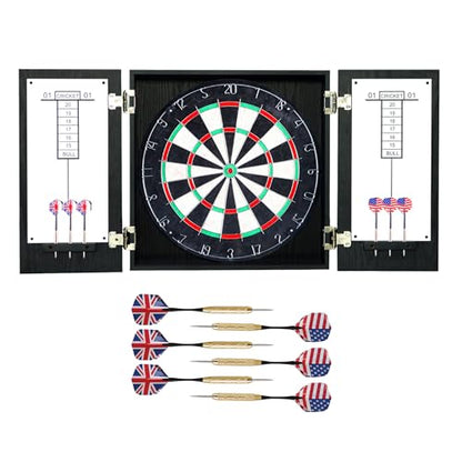 Hathaway Winchester Dartboard & Cabinet Set - color: Black
