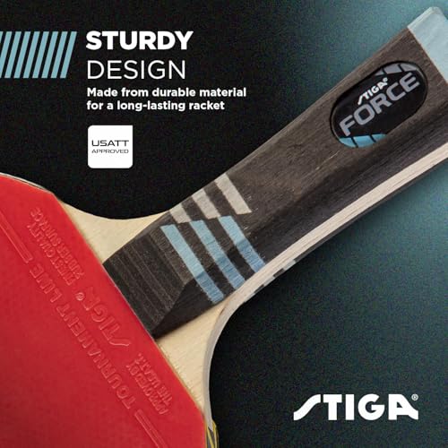 STIGA Beginner Ping Pong Paddles - Recreational to Performance Table Tennis Rackets Ages and Skill Levels - Multiple Styles + Performance Levels Available - style: Force