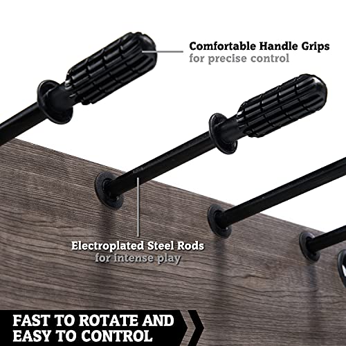 Hall of Games Foosball Tables Multiple Styles, Soccer with Durable & Stylish Designs with Tabletop Sports Soccer Balls, Perfect for Family Game Rooms | Multiple Styles - style: 48" - Charleston