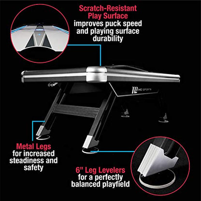 MD Sports Air Hockey Table with Arcade Electronic Scorer, Perfect for Family Game Rooms - style: 7.5' - Titan (Overhead Score)