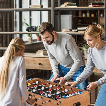 Goplus Folding Foosball Table, 27” Wooden Soccer Game Table with 2 Footballs & Score Keepers, Indoor Outdoor Portable Football Game Set for Adults, Arcades, Bars, Parties, Family Nights