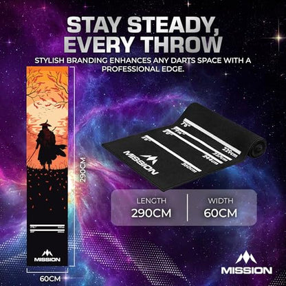 Mission Darts | Lightweight Carpet Dart Mat | Available in Multiple Designs.