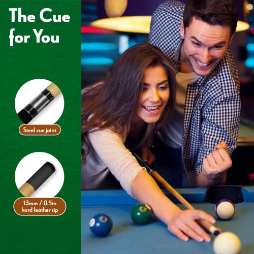 Short Pool Cue Stick – Hardwood Canadian Maple Pool Sticks for Billiard Table Sports