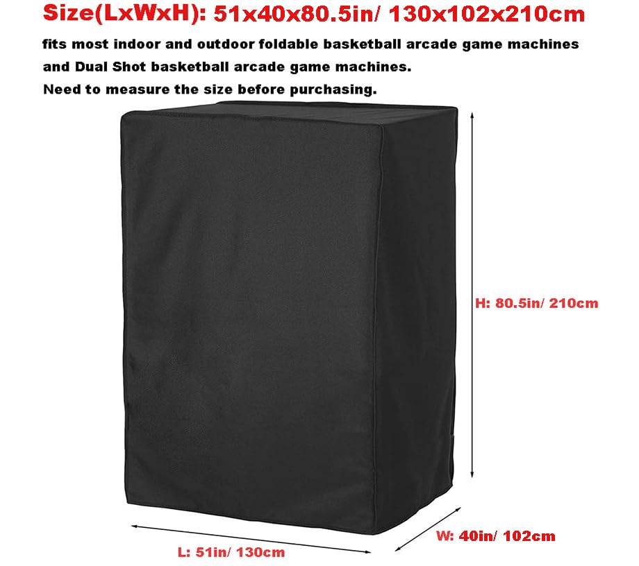 Basketball Arcade Game Cover Foldable Dual Shot Electronic Basketball Shooting Machine Cover Waterproof Basketball Arcade Hoop Game Covers for Indoor Outdoor