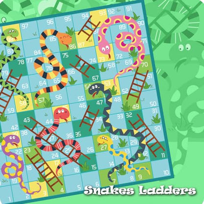Mini Snakes and Ladders Board Game Set -7.9″, Magnetic Travel Board Game, Family Fun Toys/Gift for Kids - style: Mini Rounded Corner Style