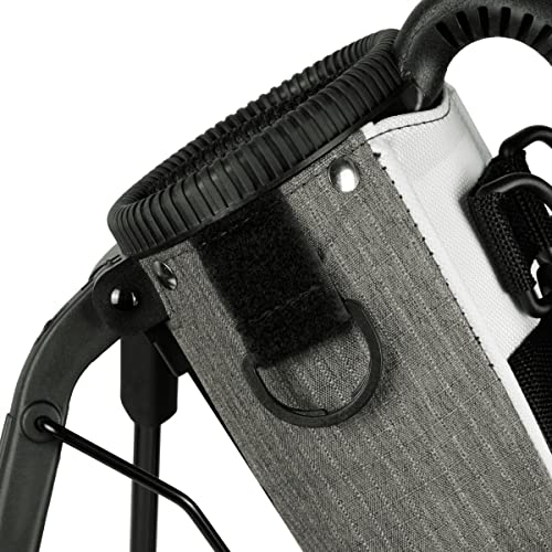 Orlimar Pitch ’n Putt Lightweight Sunday Golf Bag with Stand, Ultra-Light Carry Design, Two-Way Divider Top, Shoulder Strap, Compact Carry Golf Bag for Men & Women - color: Smoke Gray
