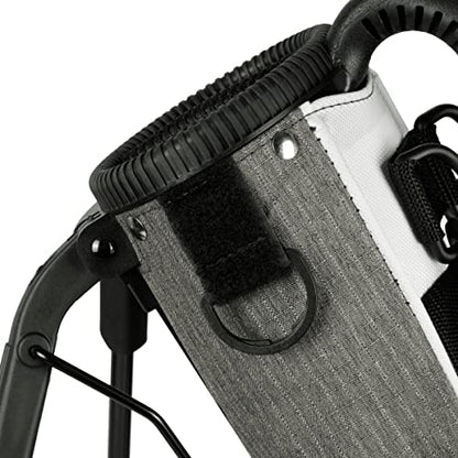 Orlimar Pitch ’n Putt Lightweight Sunday Golf Bag with Stand, Ultra-Light Carry Design, Two-Way Divider Top, Shoulder Strap, Compact Carry Golf Bag for Men & Women - color: Smoke Gray