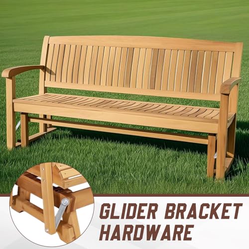 MorningRo 8 Pack Glider Bearing Arm Bracket Patio Glider Parts Replacement Hardware Rocker Parts, Bracket Hardware-9" Length, 7-1/2" Between Mounting Holes and Bolt Hole Diameter 1/4" (Silver) - color: Silver