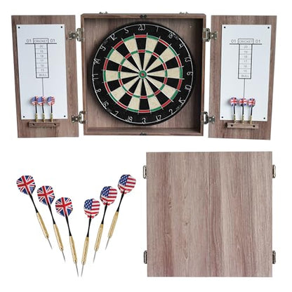 Hathaway Winchester Dartboard & Cabinet Set - color: Driftwood