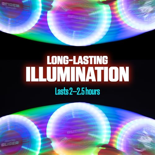GlowCity Glow in The Dark Soccer Ball + Glider LED Flying Disc, Light Up, Durable, Multi-Color, Perfect for Evenings and Night Time, Great Gift for All Ages Teens