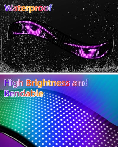 52"*7.5" Large Programmable Soft LED Sign, Flexible Easy Install,Pre-Made Animations & Customizable Text,21-Key Remote Control and app Control,for Store,School,Hotel,Bar - size: 52"*7.5"