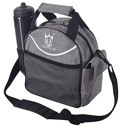 CROWN ME Disc Golf Set with 6 Discs and Mini Disc and Starter Disc Golf Bag - color: Grey