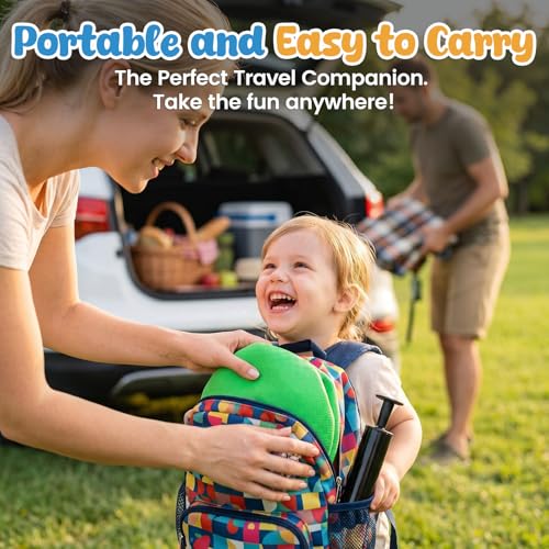 Amor Present 6PCS Playground Ball, 7 Inch Inflatable Kickballs with Pump, Rainbow Rubber Dodgeball for Kids Beach Toy Sports Games Indoor Outdoor Pool Party - size: Medium