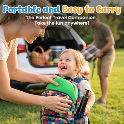 Amor Present 6PCS Playground Ball, 7 Inch Inflatable Kickballs with Pump, Rainbow Rubber Dodgeball for Kids Beach Toy Sports Games Indoor Outdoor Pool Party - size: Medium