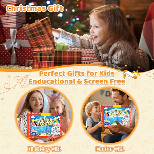 Search and Find Activity Books for Kids Ages 3-5, Toddler Toys Travel Game Busy Book for Car Airplane Road Trip, Preschool Learning Activities, Educational Seek Activity Christmas Birthday Gifts - color: Muiti
