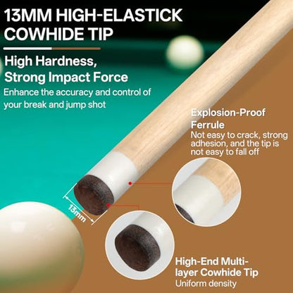Kmise Pool Stick Set of 4, 58" Canadian Maple Pool Cue Sticks for Adults, 18 19 20 21oz Professional Billiards Pool Cue for Bar House Pool Table Sports - color: 4 Sets (New)