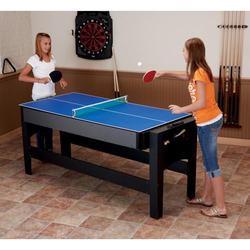 Fat Cat 3-in-1 6' Flip Multi-Game Table - color: Blue Cloth Playfield