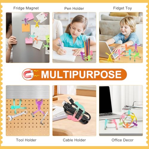 Laleay 12pcs Magnetic People for Refrigerator, Fridge Magnets for Adults Kids Gifts, Magnetic Men for Teens Gifts, Kids Sensory Toys - size: 12pcs