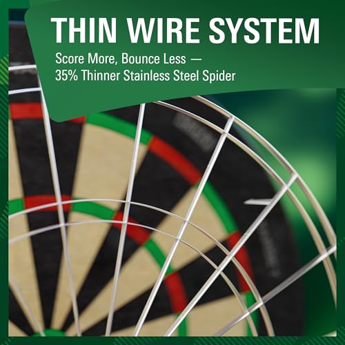 Target Darts Aspar Dart Board | Steel Tip Dartboard with Self Recovering Sisal Bristles & Rotational Score Ring | Thin Wire Regulation Competition Size Dart Board Set | Professional Darts Accessories