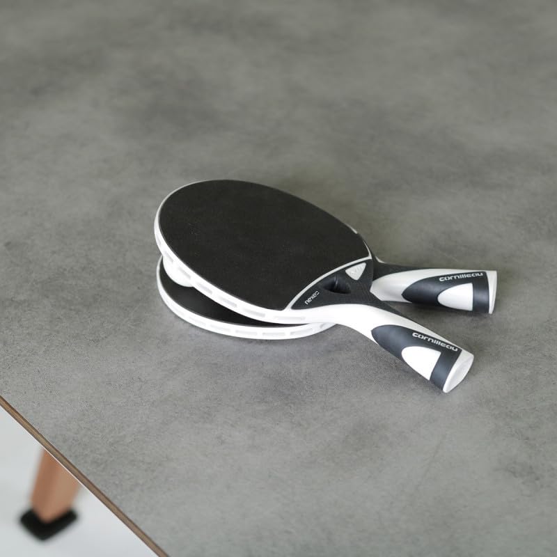 Play-Style Outdoor Table White Medium Size - design Ping-pong table - Made in France - Convertible into a dinning table