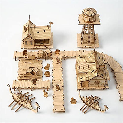 3D Wooden Puzzles Viking Port Invasion Model Kits, Brainteaser and Puzzle for Christmas/Birthday,Gifts for Adults and Teens to Build Combination - style: Viking