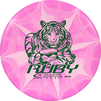 Latitude 64 Beginner Retro Burst Disc Golf Starter Set | Set Includes a Retro Ruby, Retro Pearl, and a Retro Diamond | Disc and Stamp Colors Will Vary (3 Discs)