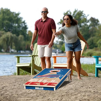 YouTheFan NFL 2' x 4' Slogan Series Professional Wood Cornhole Game - color: Buffalo Bills