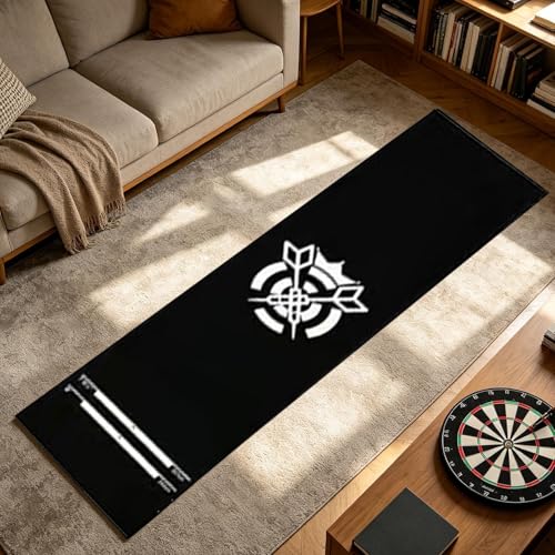 Genérico Darts Mat - Portable with Velvet Throwing Line | Protective Dart Mat | for Residence, Leisure Area, Game Room, Office and Rest Room