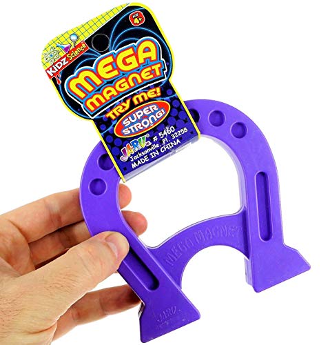 JA-RU Mega Magnet Toy (1 Magnet Horseshoe Shaped) Strong Magnets for Preschool Science Experiments & Classroom Activities for Kids. Educational Toy. School Supply. 5460-1