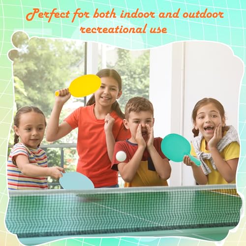 12 Pcs Plastic Table Tennis Paddles Unbreakable Ping Pong Paddles Rackets Textured Table Tennis Training Paddle for Beginner Adult Outdoor Equipment