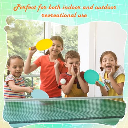 12 Pcs Plastic Table Tennis Paddles Unbreakable Ping Pong Paddles Rackets Textured Table Tennis Training Paddle for Beginner Adult Outdoor Equipment