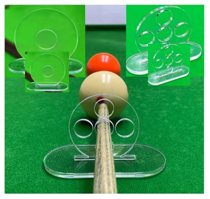 4PCS Billiard Cue Stroke Trainer, Billiard Training Tool Pool Cue Exerciser Trainer with Non-Slip Base, Acrylic Pool Training Aid for 8/9-Ball and Snooker(2 Single Hole+2 Five Holes)