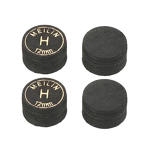 M METERXITY Pool Cue Tips - Laminated Billiard Cue Tips Multiple Layer Faux Leather Apply to Pool Cues/Snooker - size: 12mm, style: Hard