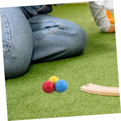 3Pcs Wooden Croquet Balls Outdoor Game for Boys Promotes Hand Eye Coordination Family Fun for Backyard Lawn Activities