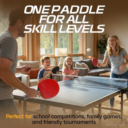 Vortex Table Tennis Paddle with Case – Ping Pong Racket for Intermediate Players, ITTF Approved Rubber, Lightweight Control for Indoor/Outdoor Sports, Great Gift for Kids & Adults