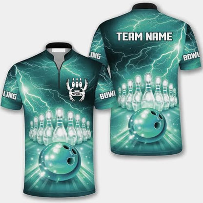 GABITA Personalized Bowling Jerseys for Men, Custom Bowling Polo Shirt, Bowling Shirts Gift for Bowler Team Player - color: A56