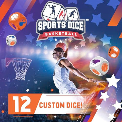 FoxMind Games: Sports Dice Basketball, a Fast-paced dice Game for Kids and Adults. Race to Score Points and Win The Game. Easy to Learn, exciting to Play. 2–4 Players Ages 8+ - style: Basketball