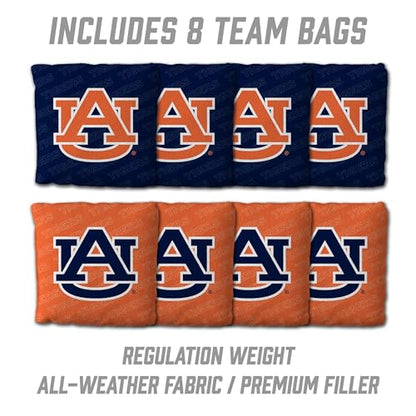 YouTheFan NCAA 2' x 4' Slogan Series Professional Wood Cornhole Game with Logo Bags - color: Auburn Tigers