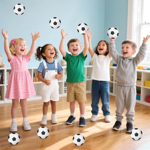 12 Pack Mini Soccer Balls for Kids, 4'' Small Soccer Ball for Pool Beach Garden Sports Game Party Supplies, Inflatable Mini Classics Soccer Balls for Indoor Outdoor Games - style: 12P Mini Classics Soccer Balls